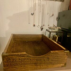 Threshold Rustic Wood Letter Tray